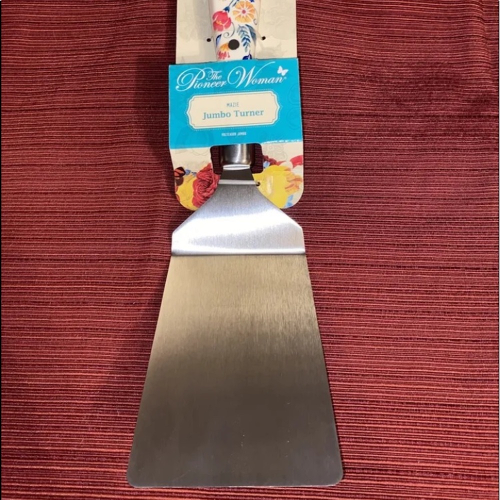 ❣️Pioneer Woman Mazie Jumbo Turner Stainless Steel Bakelite Handle Floral New❣️